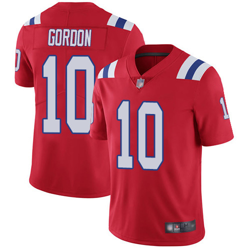 New England Patriots Football 10 Vapor Untouchable Limited Red Men Josh Gordon Alternate NFL Jersey